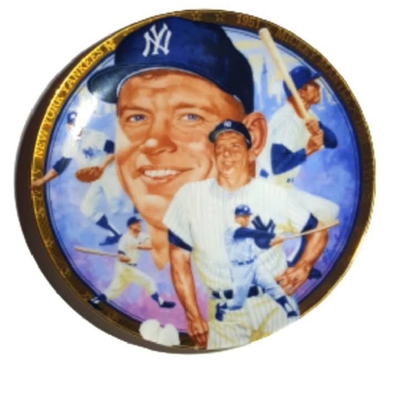 The Legendary Great Mickey Mantle Baseball Collectors Plate #4104A - Picture 1 of 4